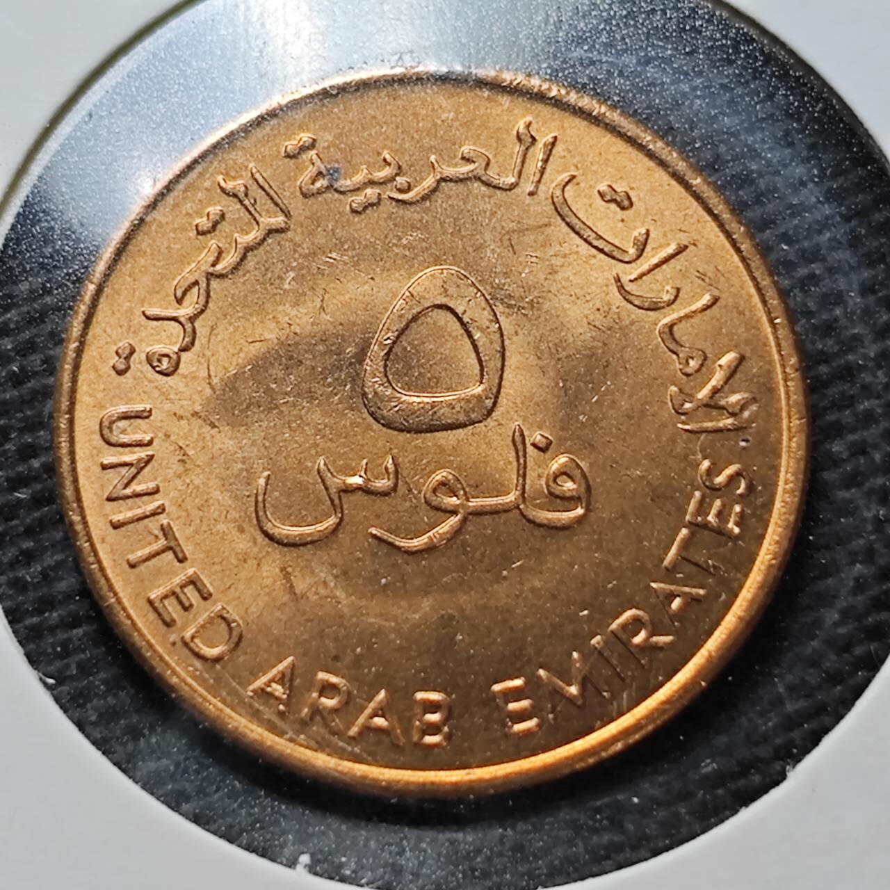 KK钱币收藏小铺  纪念币专场  2月预留时间 周末发货  阿联酋5费尔铜币