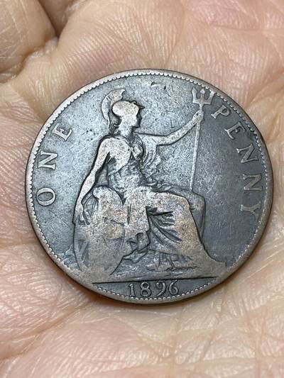 2025年第一百一十四场(总第一百四十场）外国好品散币(免佣金) - 英国🇬🇧1896年1便士(维多利亚女王老年披纱)