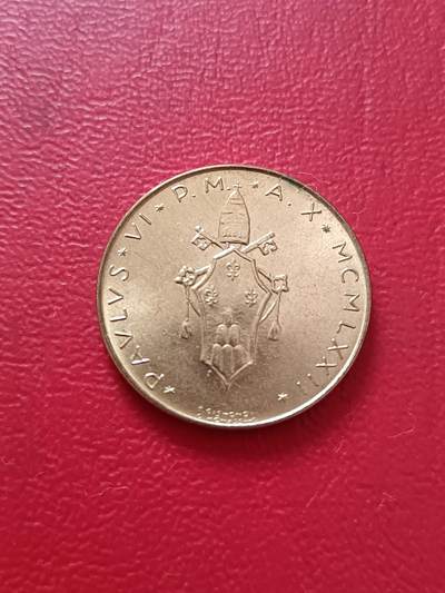 【云涧收藏】第七十三场 梵蒂冈1972年20里拉，BU