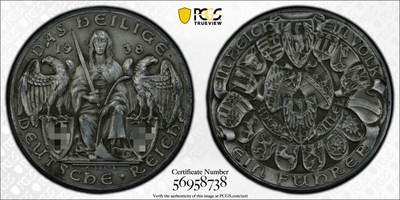 万国钱币拍卖第053期【万国秋季大拍下●周五周六两场连拍】 - PCGS MS62 1938年德国民族社会主义工人党纪念奥地利合并锌章 错标60MM 实际36MM 两个德系民族正式双剑合璧 实现民族大一统 卡尔哥茨倾力设计 （原图请私信后台或自行查询官网）