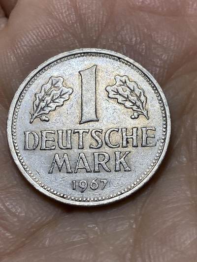 2025年第一百一十四场(总第一百四十场）外国好品散币(免佣金) - 德国🇩🇪1967年1马克(J标，汉堡造)