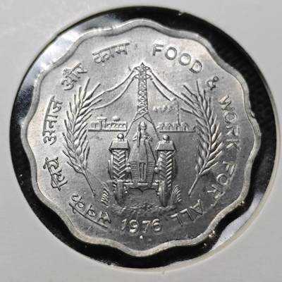 KK钱币收藏小铺  纪念币专场  2月预留时间 周末发货 -  1976印度10派沙纪念币