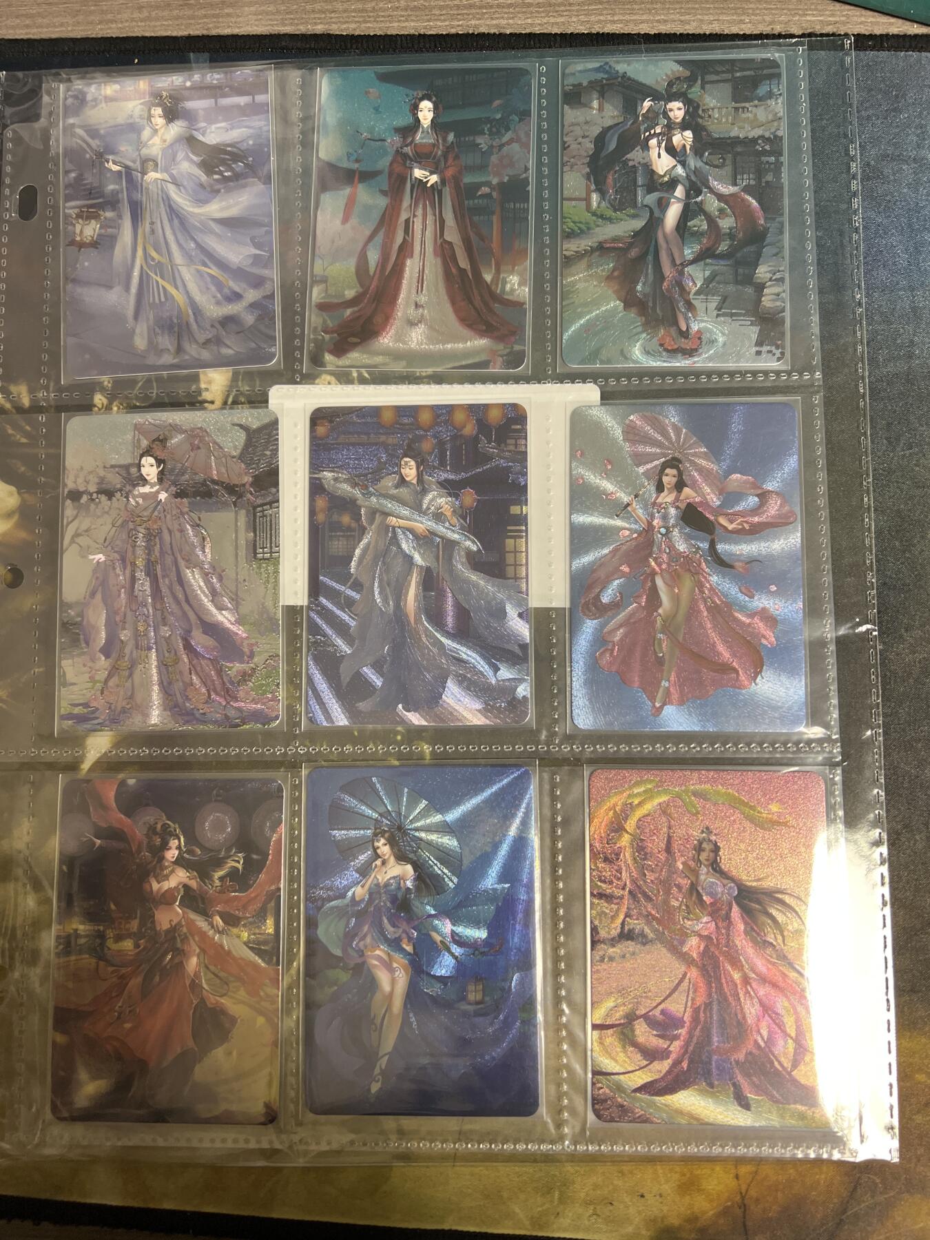 阳大大卡牌拍卖第77期（持续收拍品，周五晚上九点截拍，进群福利早知道） 宁缺卡牌 历代皇后 第一弹 9张全套 粗闪 带卡页卡膜