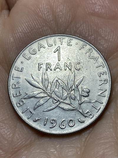 2025年第一百一十四场(总第一百四十场）外国好品散币(免佣金) - 法国🇫🇷1960年1法郎(首发年，猫头鹰标)
