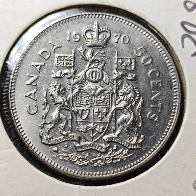 KK钱币收藏小铺  第356场  2月预留时间 周末发货 -  1970加拿大50分