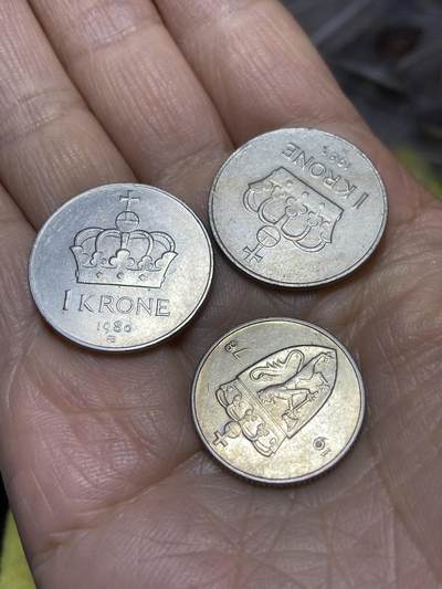 2025年第一百一十四场(总第一百四十场）外国好品散币(免佣金) - 挪威🇳🇴3枚：1980年1983年1克朗，1978年50欧尔