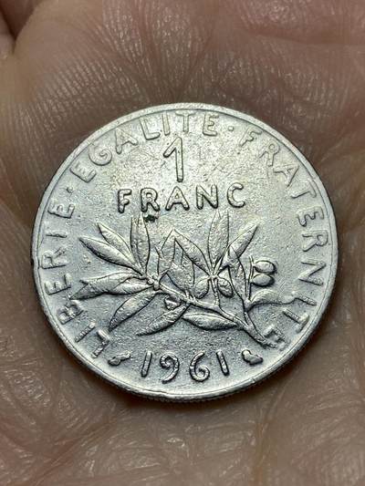 2025年第一百一十四场(总第一百四十场）外国好品散币(免佣金) - 法国🇫🇷1961年1法郎(猫头鹰标)