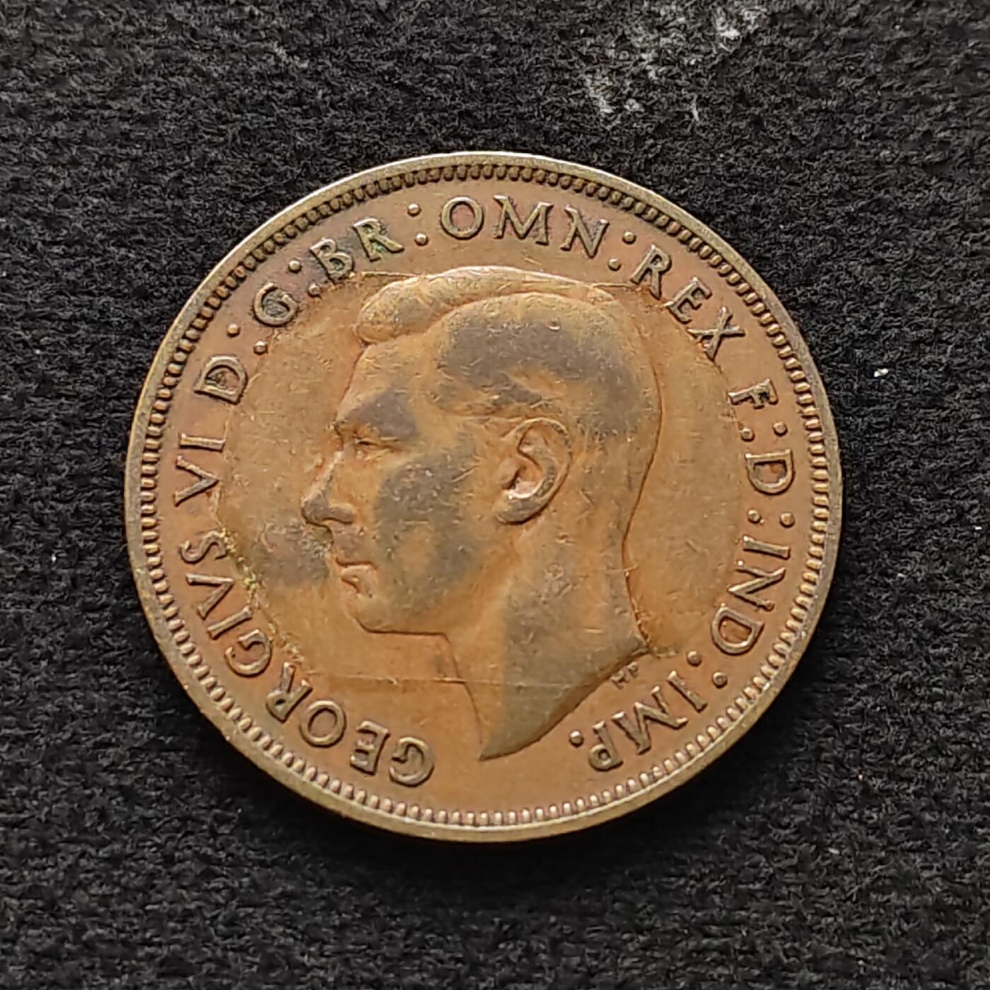 【全场包邮】纯粹捡漏拍470场（免费代拍第7场） 英国1938年乔治六世1便士大铜币