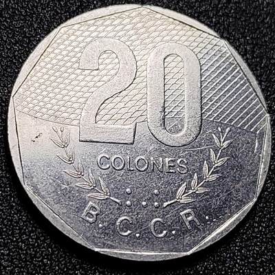 泉币菌-第115场-精品福利场 - 少见大币 哥斯达黎加1983年20科朗 不锈钢币 31mm 