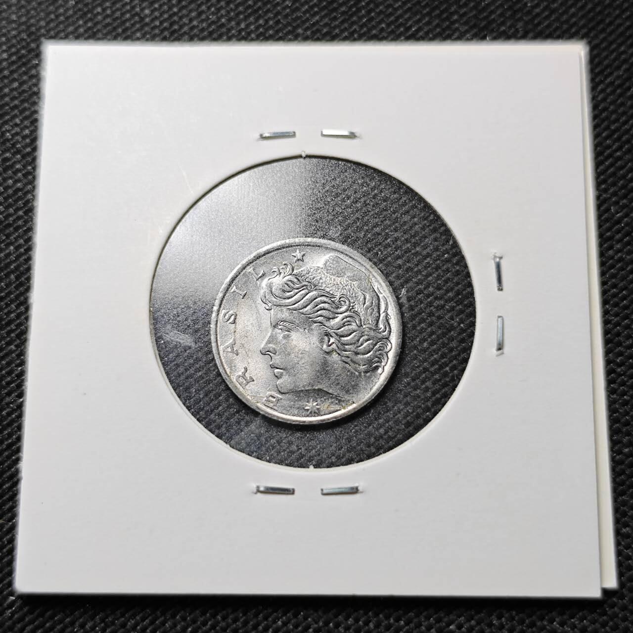 KK钱币收藏小铺  第356场  2月预留时间 周末发货  1975巴西1分纪念币 好品