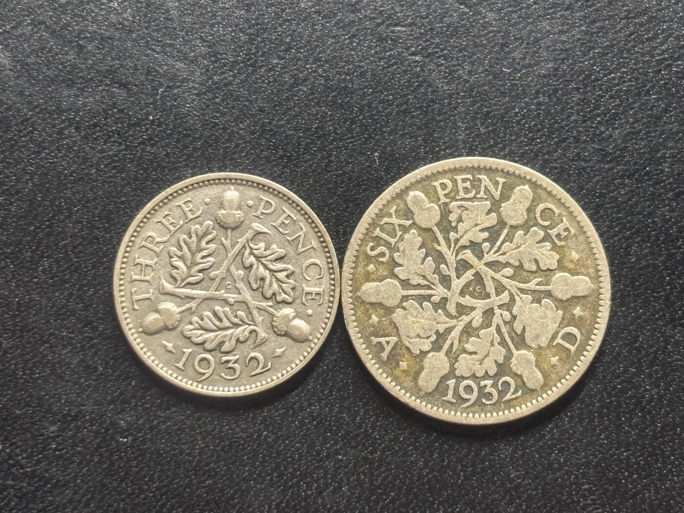 邮泉阁限时拍卖第三十二场 英国硬币专场（硬币在国外。请付邮费6元。） 英国乔治五世国王1932年2银