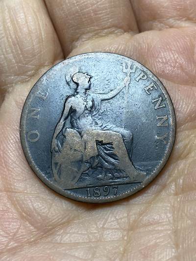 2025年第一百一十四场(总第一百四十场）外国好品散币(免佣金) - 英国🇬🇧1897年1便士(维多利亚女王老年披纱)