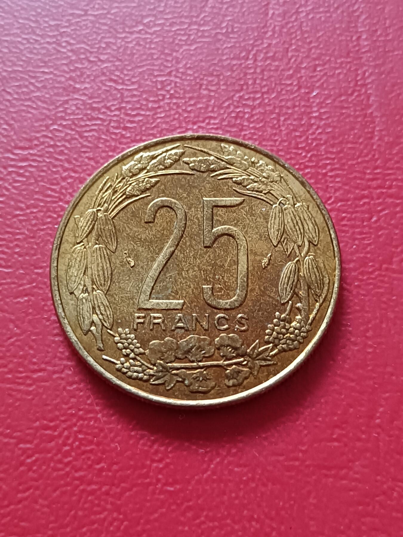 【云涧收藏】第七十三场 中非1978年25法朗，UNC