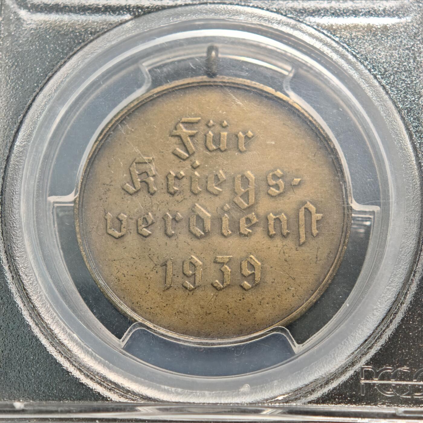 【德藏】世界币章拍卖第150期（拍品征集中~欢迎藏友联系） 1939年 德国第三帝国铜章原铸吊环 PCGS MS63（原图请查询PCGS官网或联系客服）