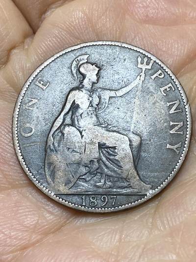 2025年第一百一十四场(总第一百四十场）外国好品散币(免佣金) - 英国🇬🇧1897年1便士(维多利亚女王老年披纱)