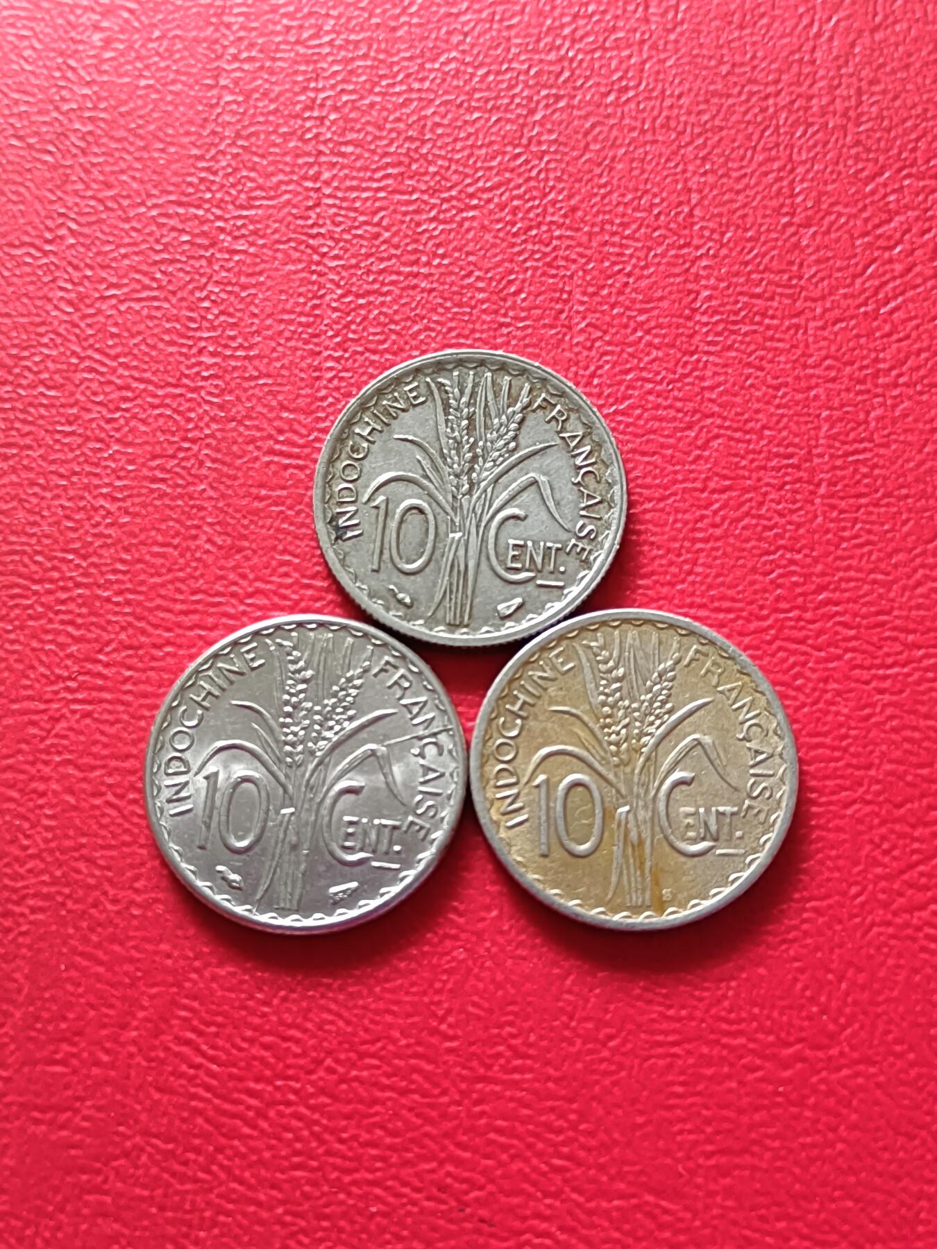 【云涧收藏】第七十三场 法属印支1939/40/41年10分3枚