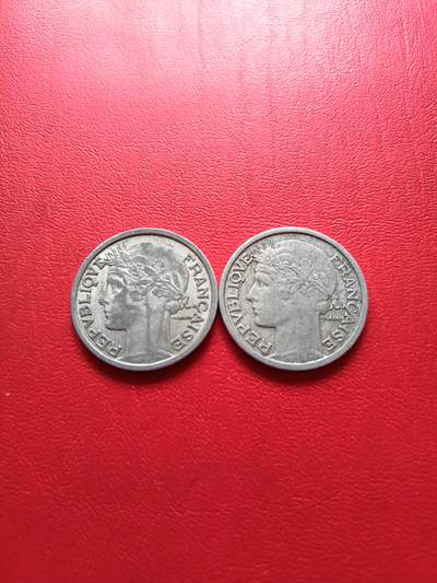 【云涧收藏】第七十三场 法国1950年2法朗一对