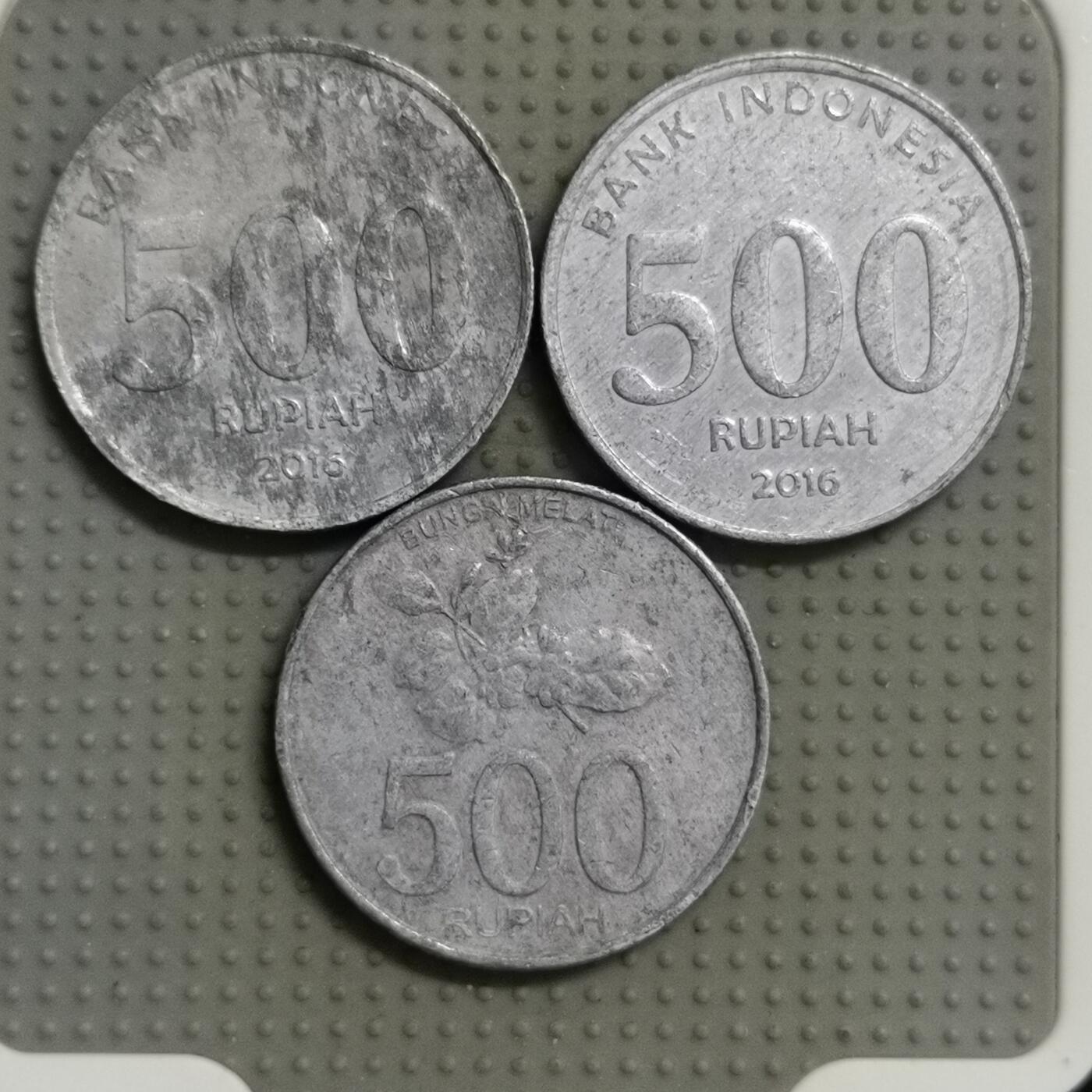 2025年第105场各国散币拍卖（总第105场）26号发一次货 印度尼西亚500卢比铝币3枚