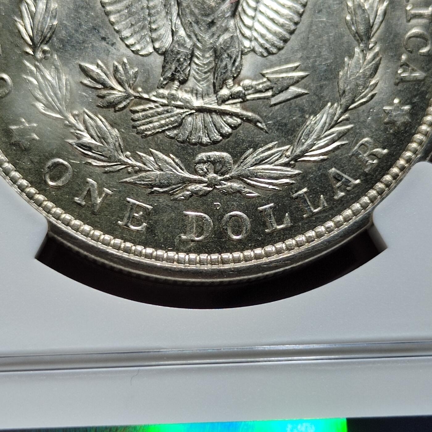 中外钱币第五场 NGC-MS63美国1921年摩根银币D版