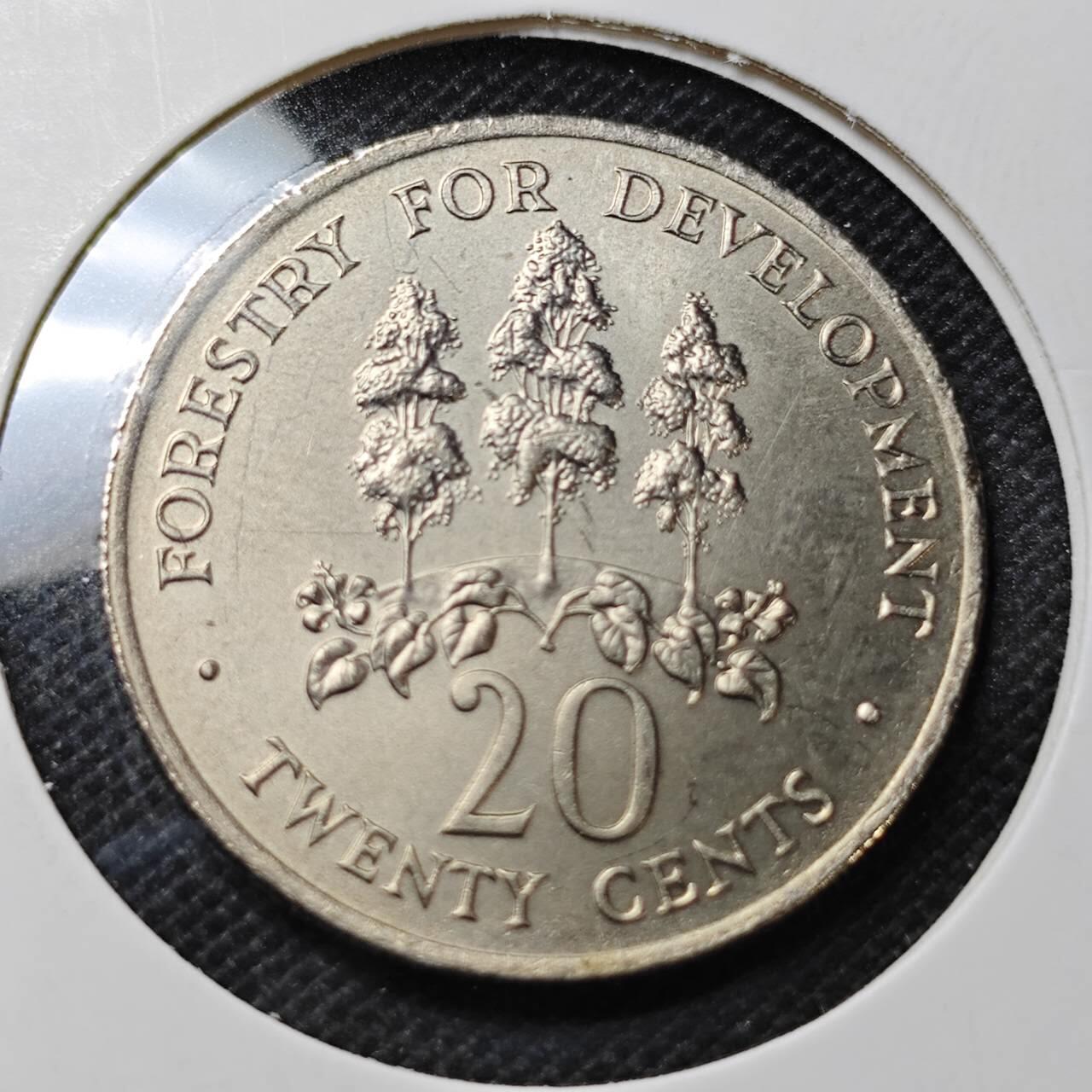 KK钱币收藏小铺  纪念币专场  2月预留时间 周末发货  1976牙买加20分纪念币 好品