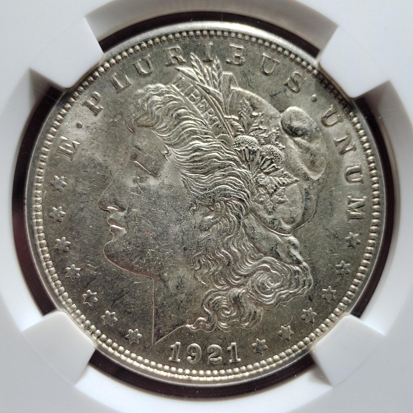 中外钱币第五场 NGC-MS63美国1921年摩根银币D版