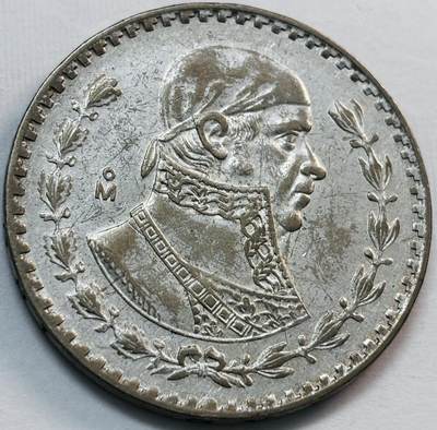 文馨钱币收藏第 277 场，熊猫金币，银币，老藏家日本明治时代到昭和时代全时期专场（特年非常多），长期接收代拍品 - 1962 年墨西哥 1 比索银币