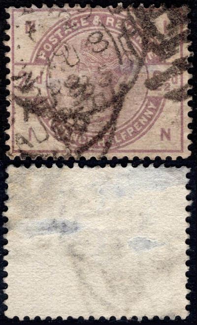 洪涛臻品批发群 精选邮票限时拍卖第1150期  - 英国1883维多利亚女王2.5d 2017标价旧$18美元 实物高清扫描品如图