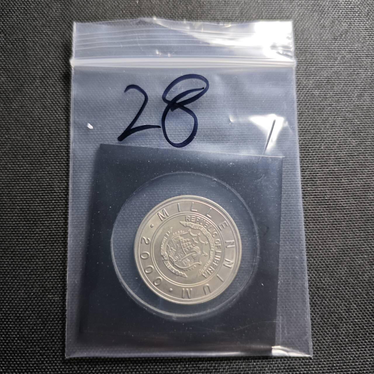 KK钱币收藏小铺  纪念币专场  2月预留时间 周末发货   2000利比里亚5元生肖 猴 纪念币