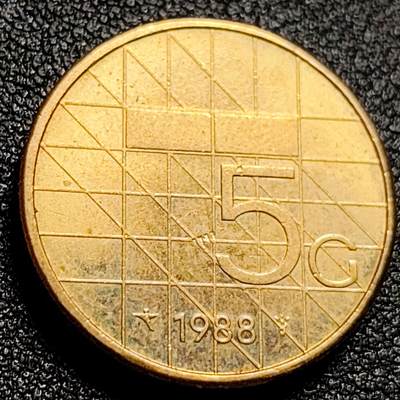 泉币菌-第116场-精品福利场 - 原光极美 1988年荷兰5盾铜币23MM 厚重币