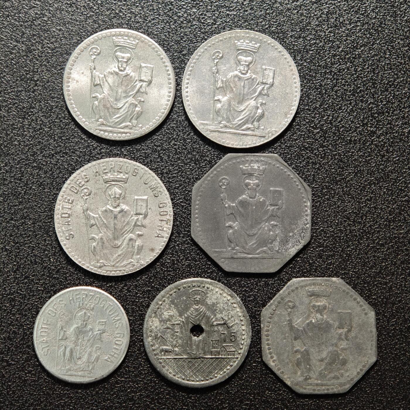 【德藏】世界币章拍卖第150期（拍品征集中~欢迎藏友联系） 7枚一组 德国德紧时期铁币 铁币保存不易