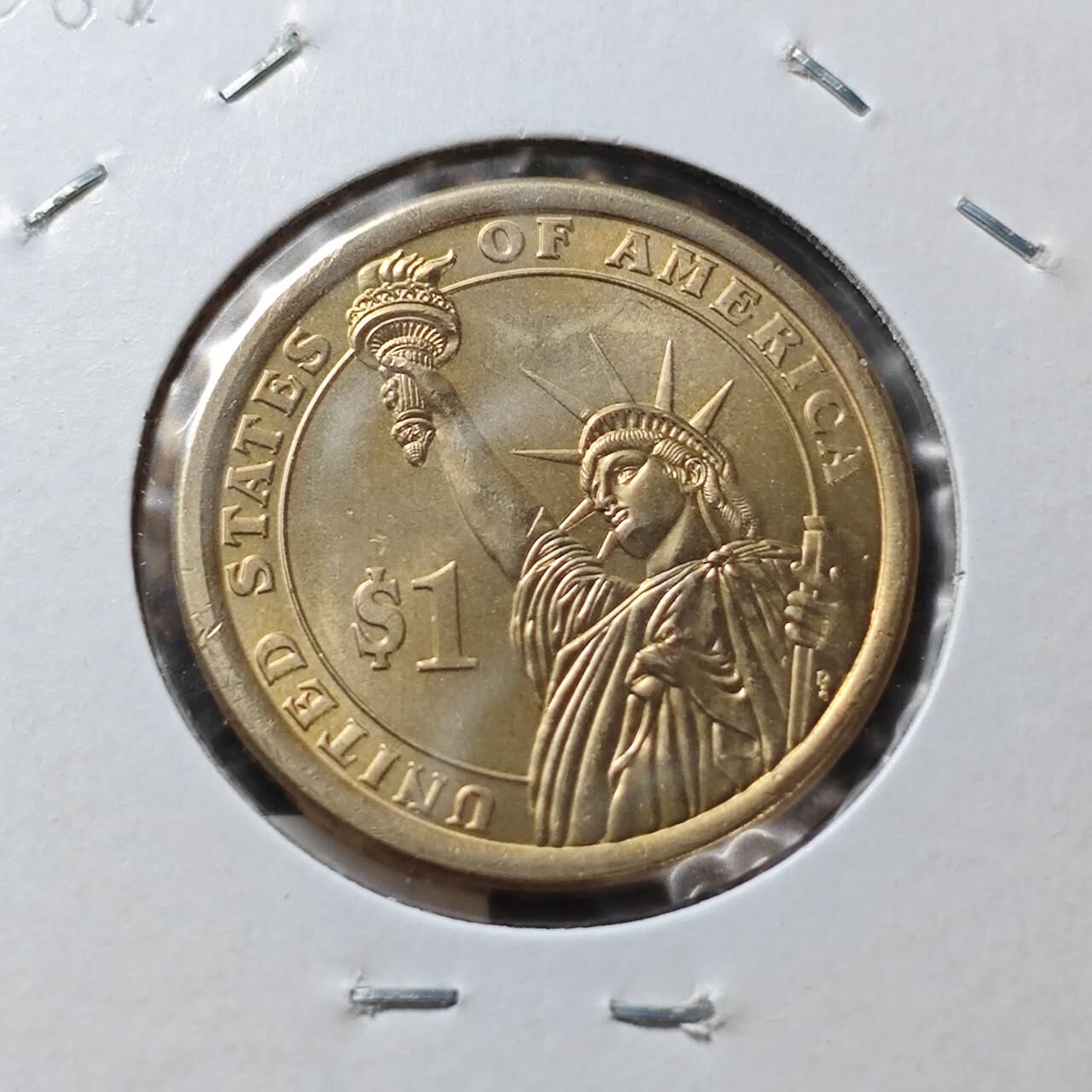 KK钱币收藏小铺  纪念币专场  2月预留时间 周末发货         2014美国第32届总统1元纪念币 