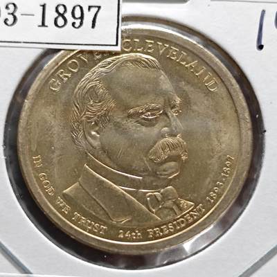 KK钱币收藏小铺  纪念币专场  2月预留时间 周末发货 -       2012美国第24届总统1元纪念币 