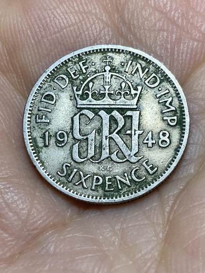 2025年第一百一十五场(总第一百四十一场）外国好品散币(免佣金) - 英国🇬🇧1948年6便士(乔治六世第二版，关门年仅发行2年)