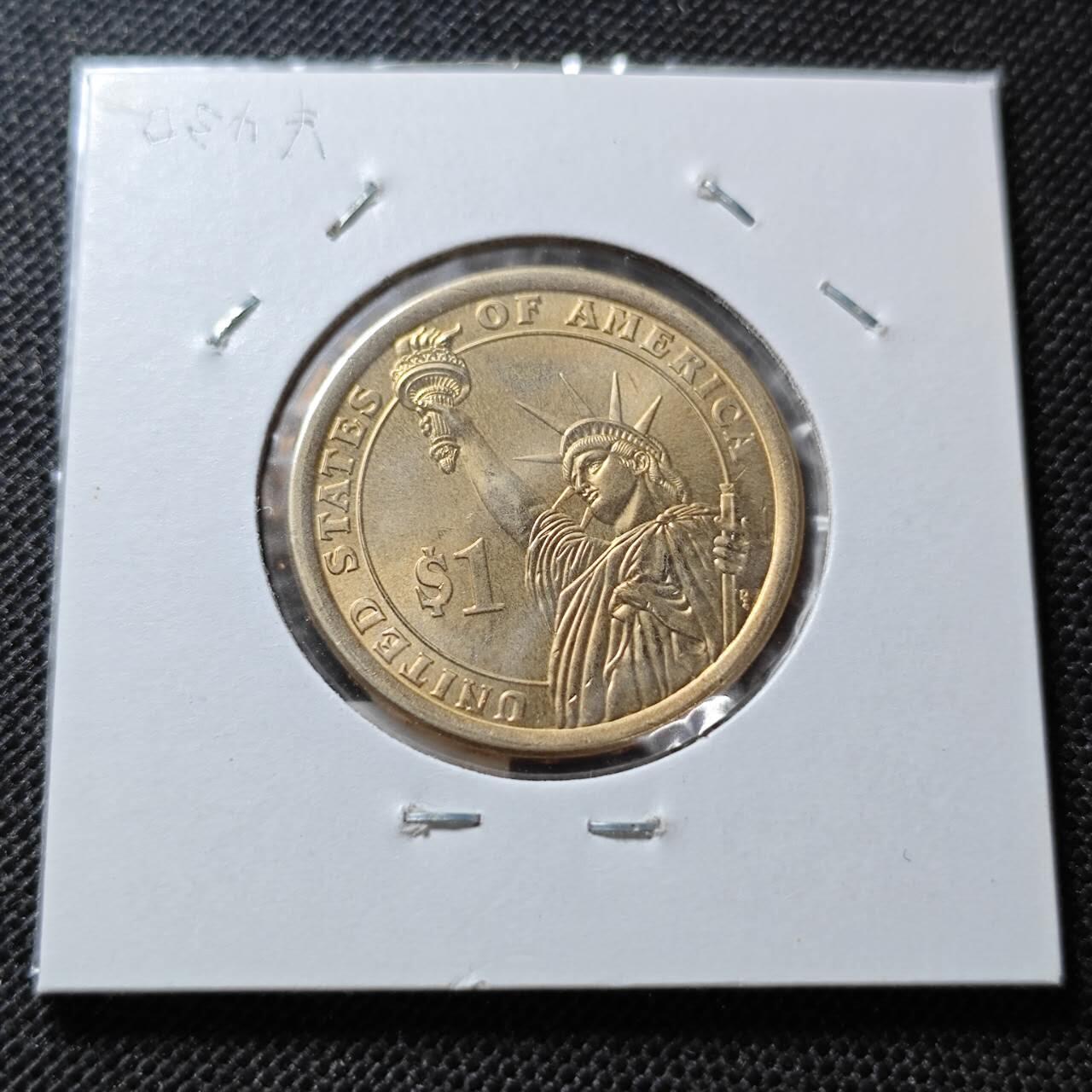 KK钱币收藏小铺  纪念币专场  2月预留时间 周末发货         2014美国第31届总统1元纪念币 