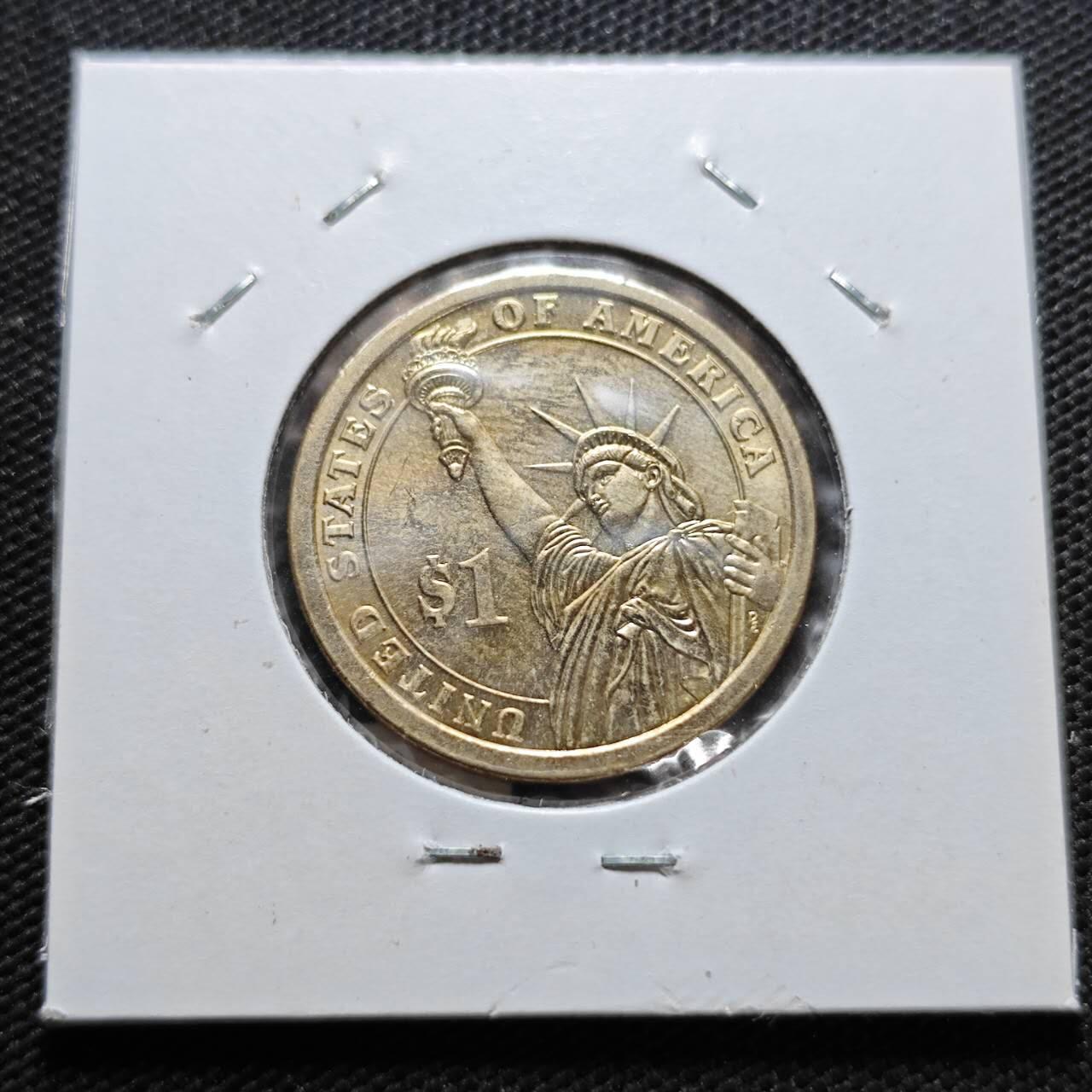 KK钱币收藏小铺  纪念币专场  2月预留时间 周末发货     2010美国第14届总统1元纪念币 