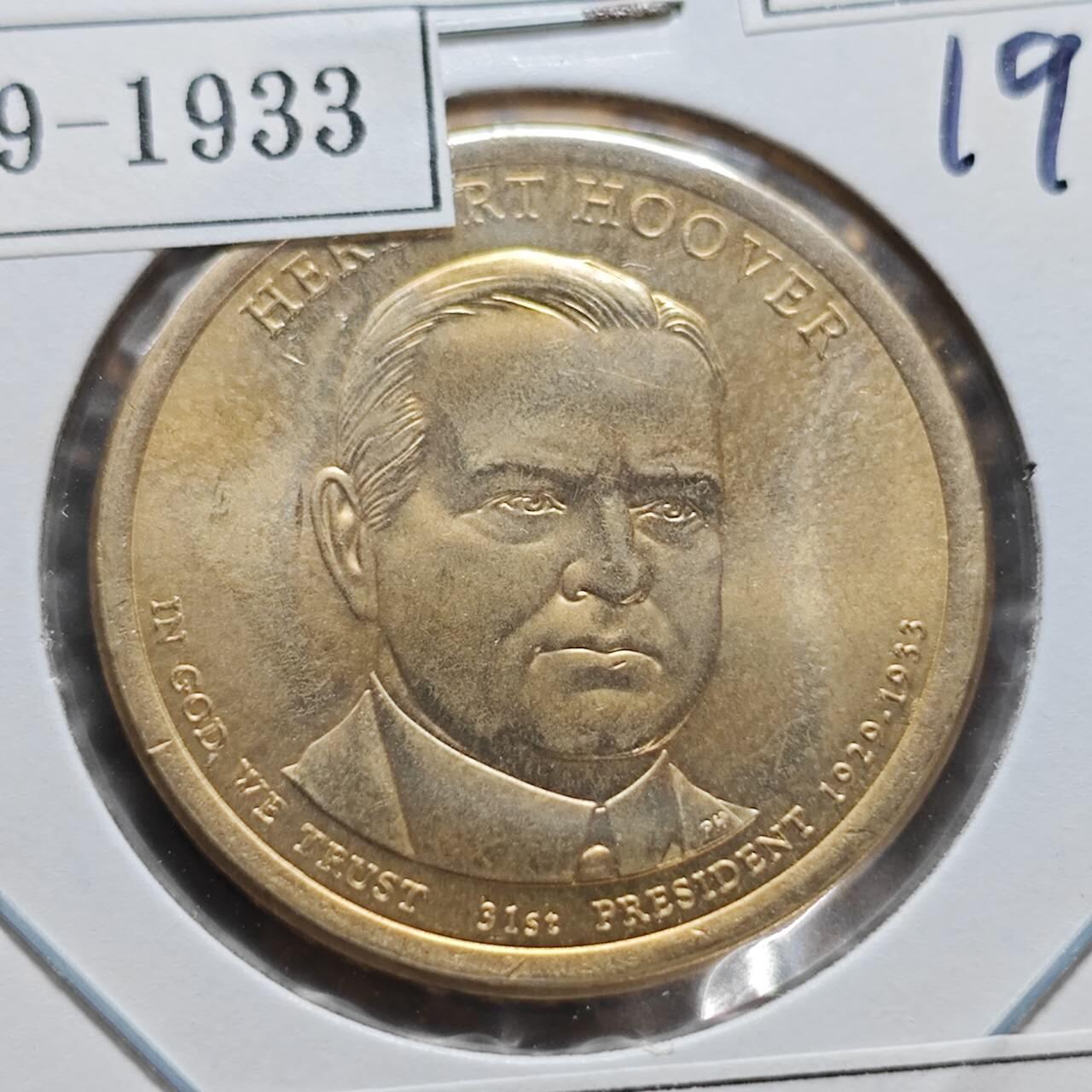 KK钱币收藏小铺  纪念币专场  2月预留时间 周末发货         2014美国第31届总统1元纪念币 