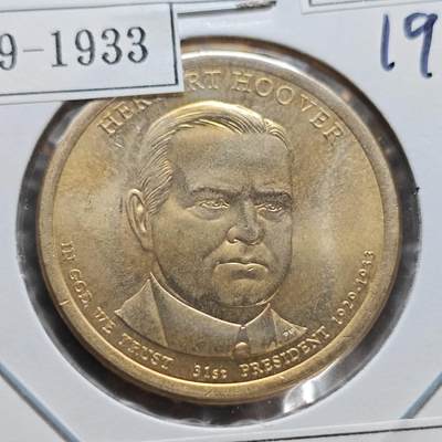 KK钱币收藏小铺  纪念币专场  2月预留时间 周末发货 -         2014美国第31届总统1元纪念币 