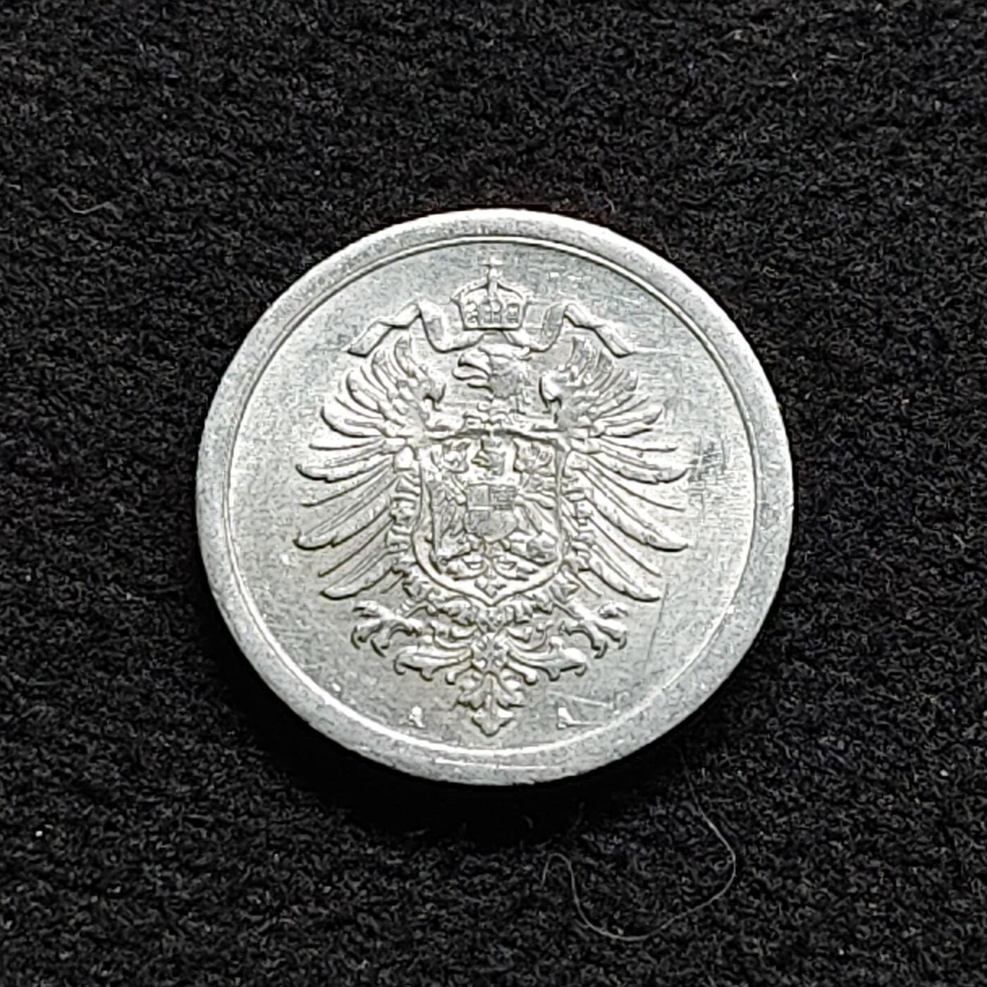 【全场包邮】纯粹捡漏拍470场（免费代拍第7场） 德国第二帝国1917年原光短翅鹰1芬尼