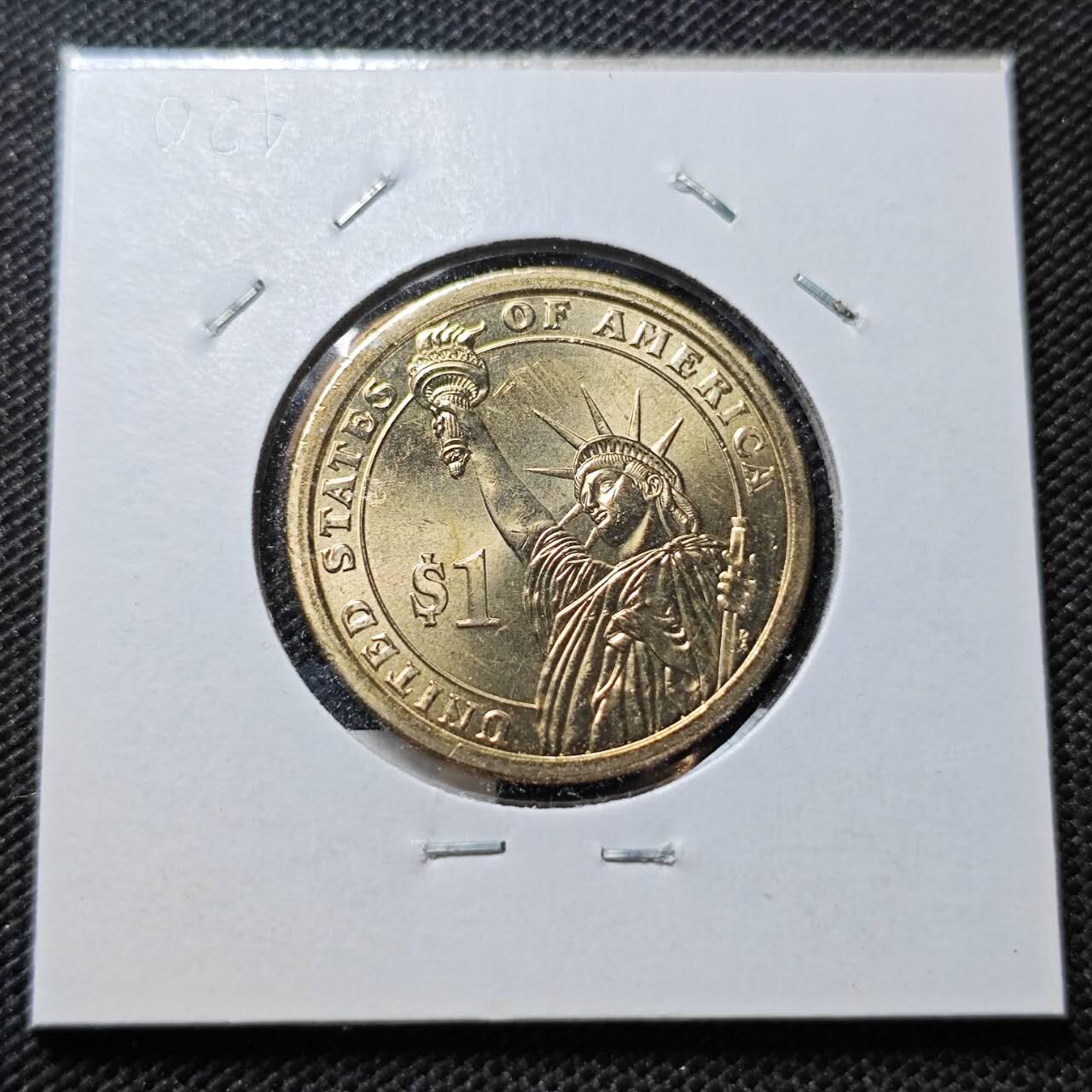 KK钱币收藏小铺  纪念币专场  2月预留时间 周末发货   2007美国第3届总统1元纪念币