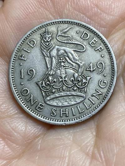 2025年第一百一十五场(总第一百四十一场）外国好品散币(免佣金) - 英国🇬🇧1949年1先令(乔治六世第三版，英格兰站狮，首发年)