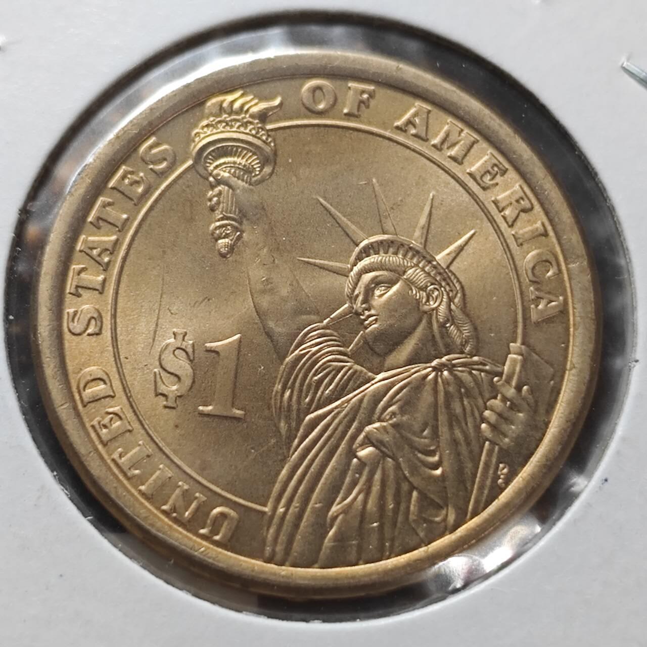 KK钱币收藏小铺  纪念币专场  2月预留时间 周末发货         2015美国第33届总统1元纪念币 