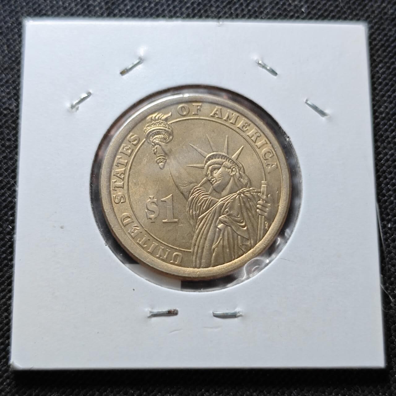 KK钱币收藏小铺  纪念币专场  2月预留时间 周末发货          2015美国第36届总统1元纪念币 