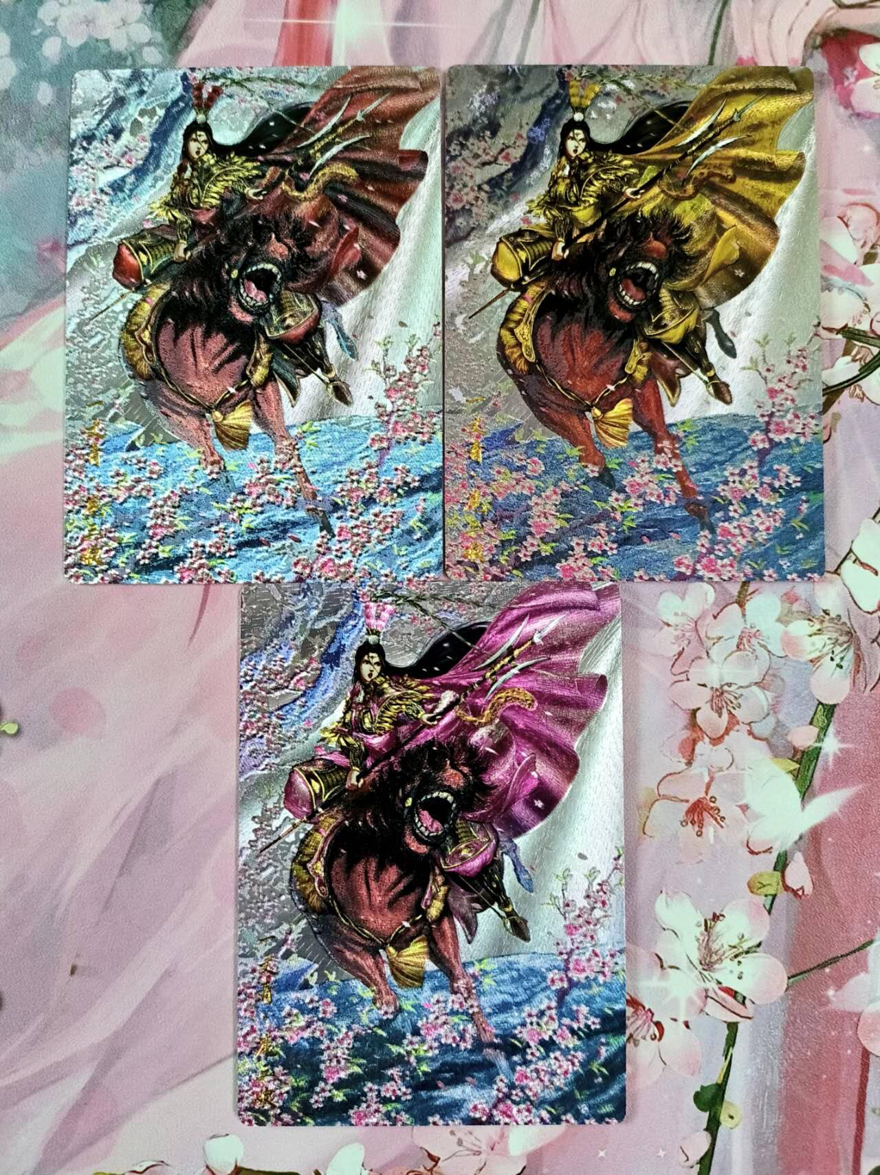 龙虎卡牌第六十场 - 猎虎师狂喜（无佣金，满120包邮，周六晚上结拍，欢迎送拍） 粗闪3张 卡德曼 谷粒-三色扈三娘（54号）