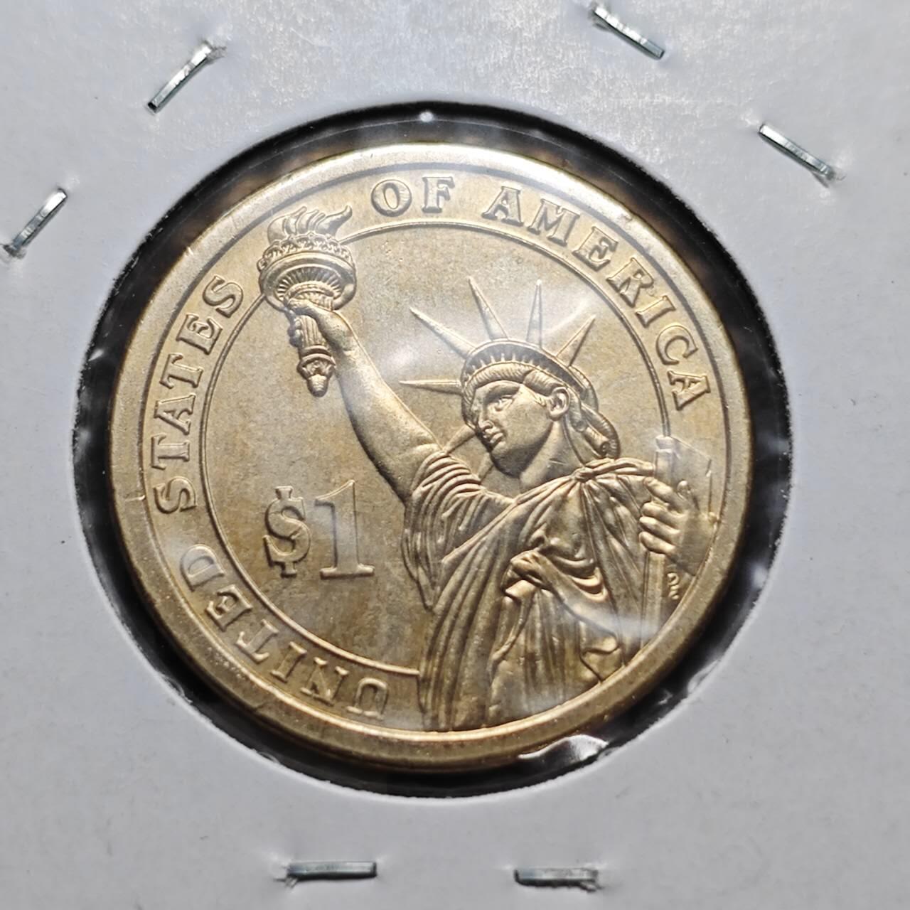 KK钱币收藏小铺  纪念币专场  2月预留时间 周末发货    2009美国第11届总统1元纪念币 