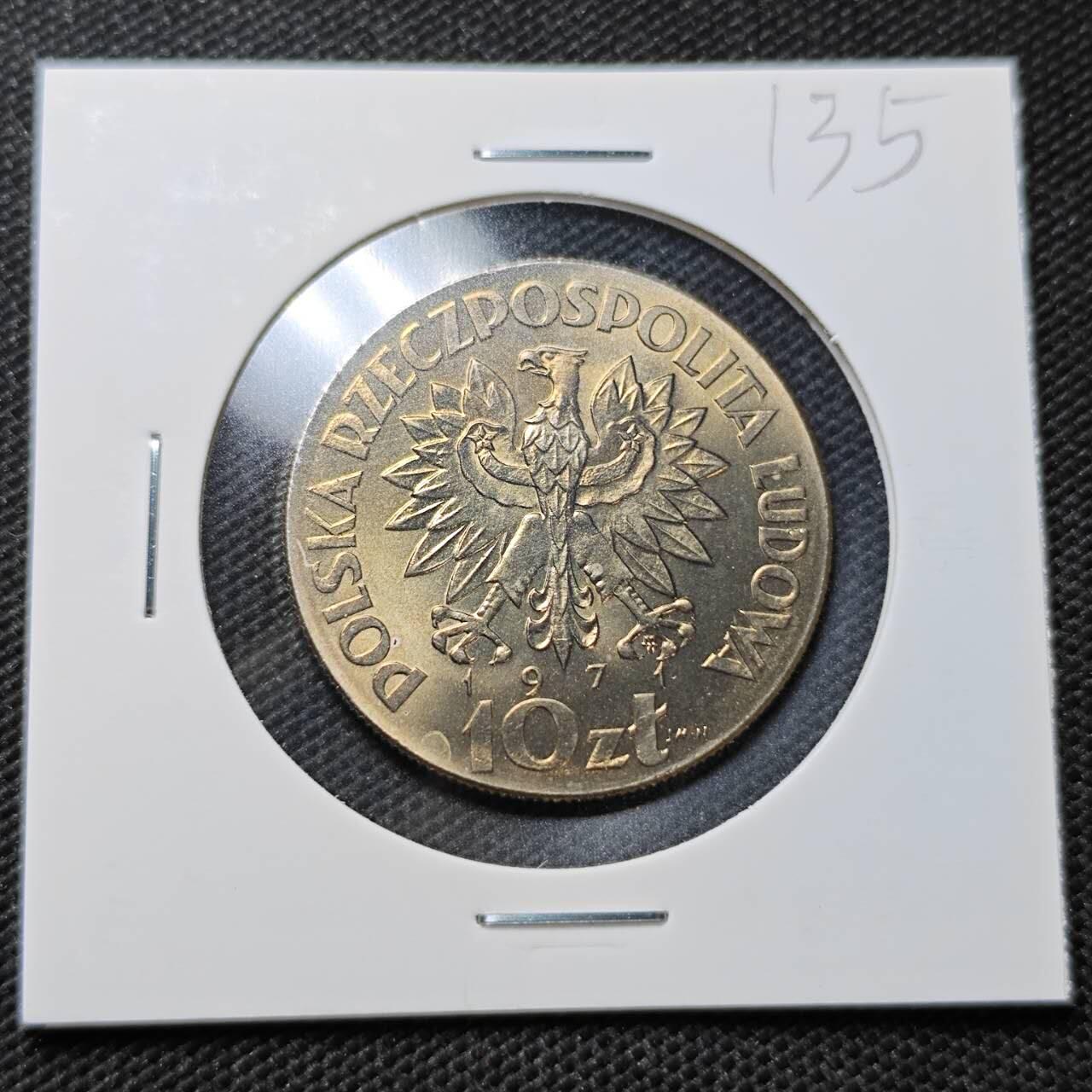 KK钱币收藏小铺  纪念币专场  2月预留时间 周末发货  1971波兰喂奶 10兹罗提FAO 样币