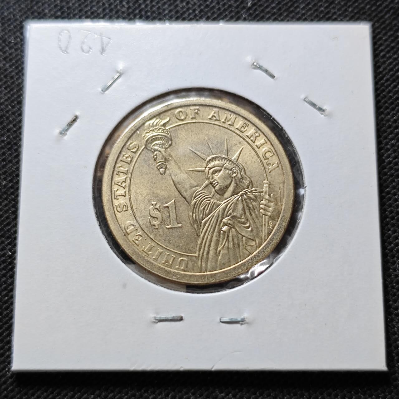 KK钱币收藏小铺  纪念币专场  2月预留时间 周末发货      2011美国第18届总统1元纪念币 