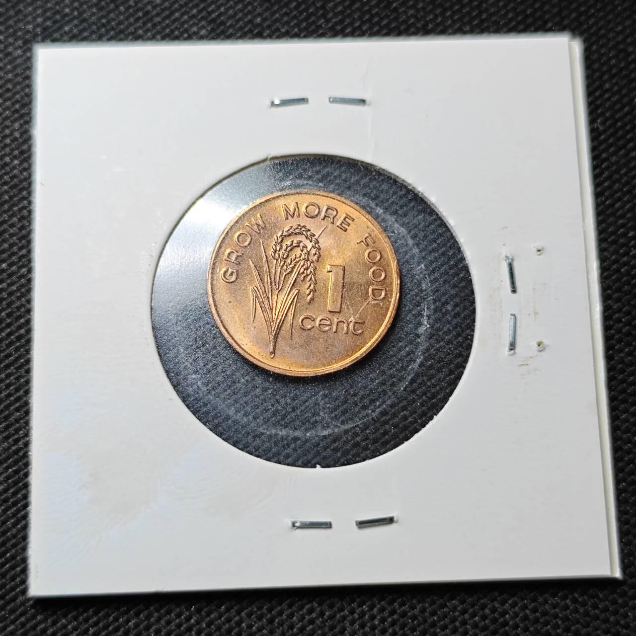 KK钱币收藏小铺  纪念币专场  2月预留时间 周末发货  1977斐济1分农粮纪念币 好品铜币