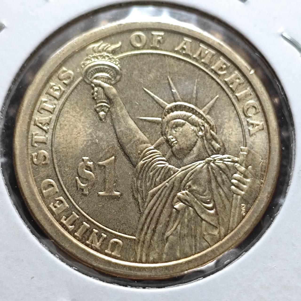 KK钱币收藏小铺  纪念币专场  2月预留时间 周末发货    2010美国第13届总统1元纪念币 