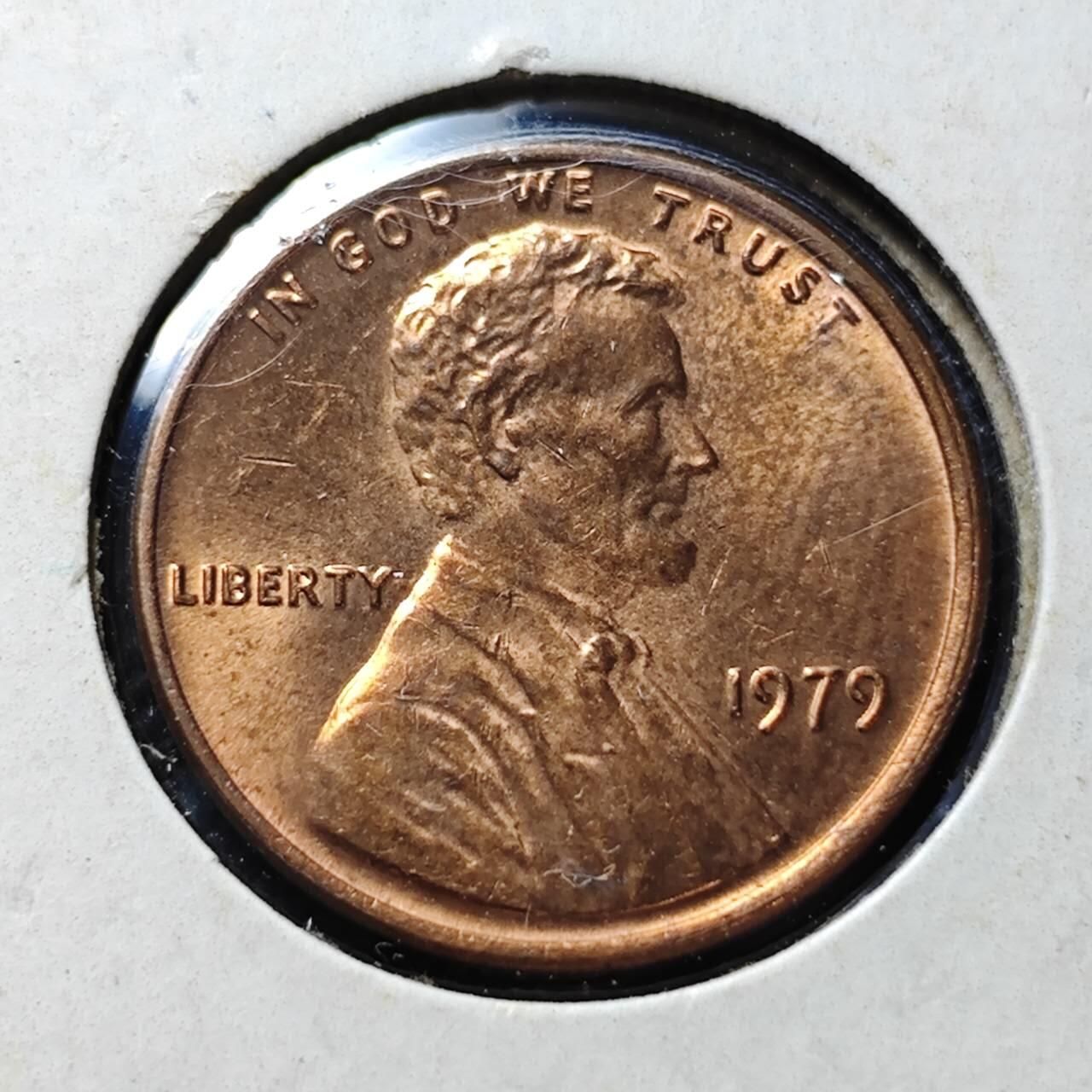 KK钱币收藏小铺  第357场  2月预留时间 周末发货 1979美国1分 拆卷品