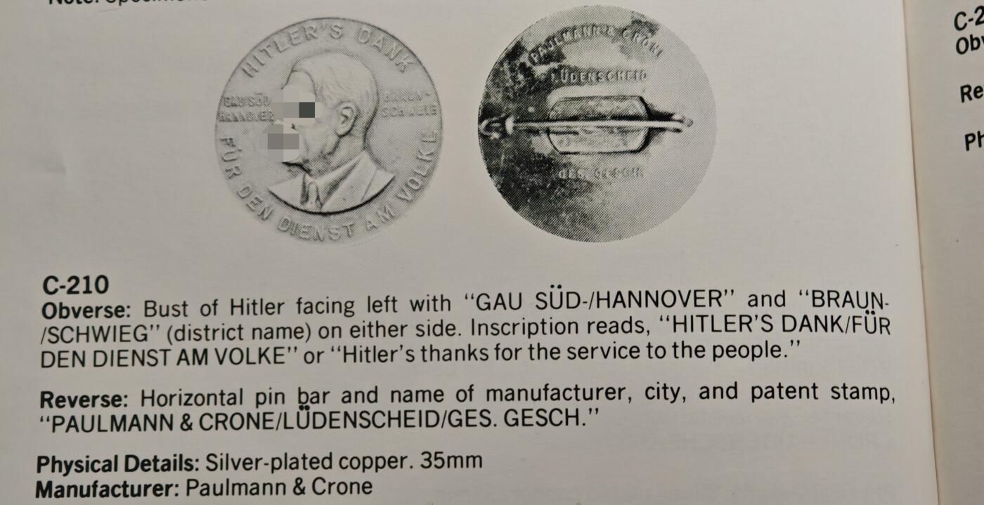 【德藏】世界币章拍卖第150期（拍品征集中~欢迎藏友联系） 1934年 德国第三帝国元首铜章胸章 直径约：35.6mm；重约：14.3g（原图请联系客服）